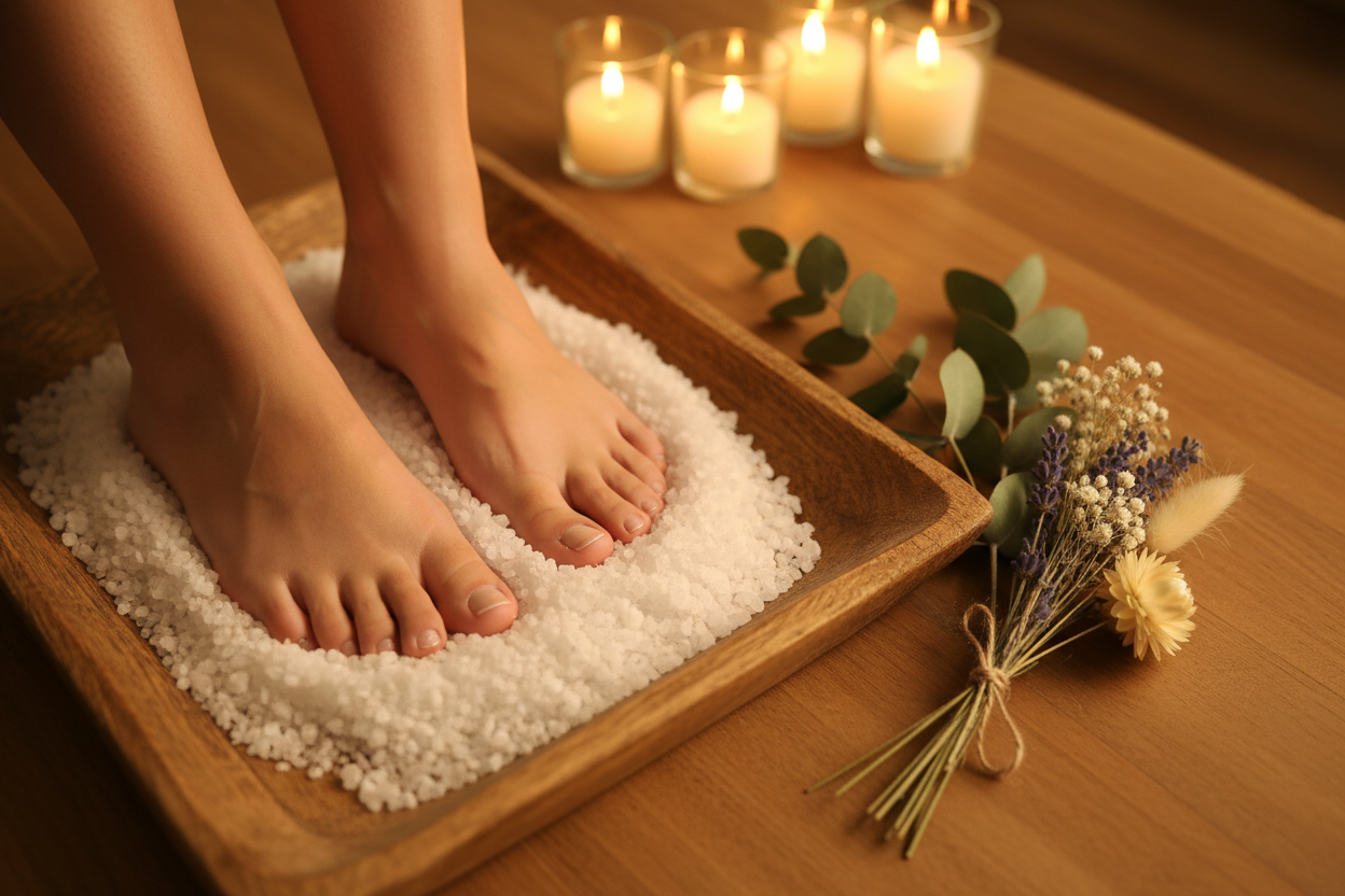 The 10-Minute Epsom Salt Foot Prep That Supercharges Your Herbal Bath Soak